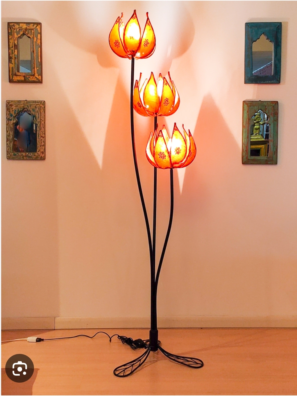 Lampade lampadari piantani Applique lavorati pelle Marocco