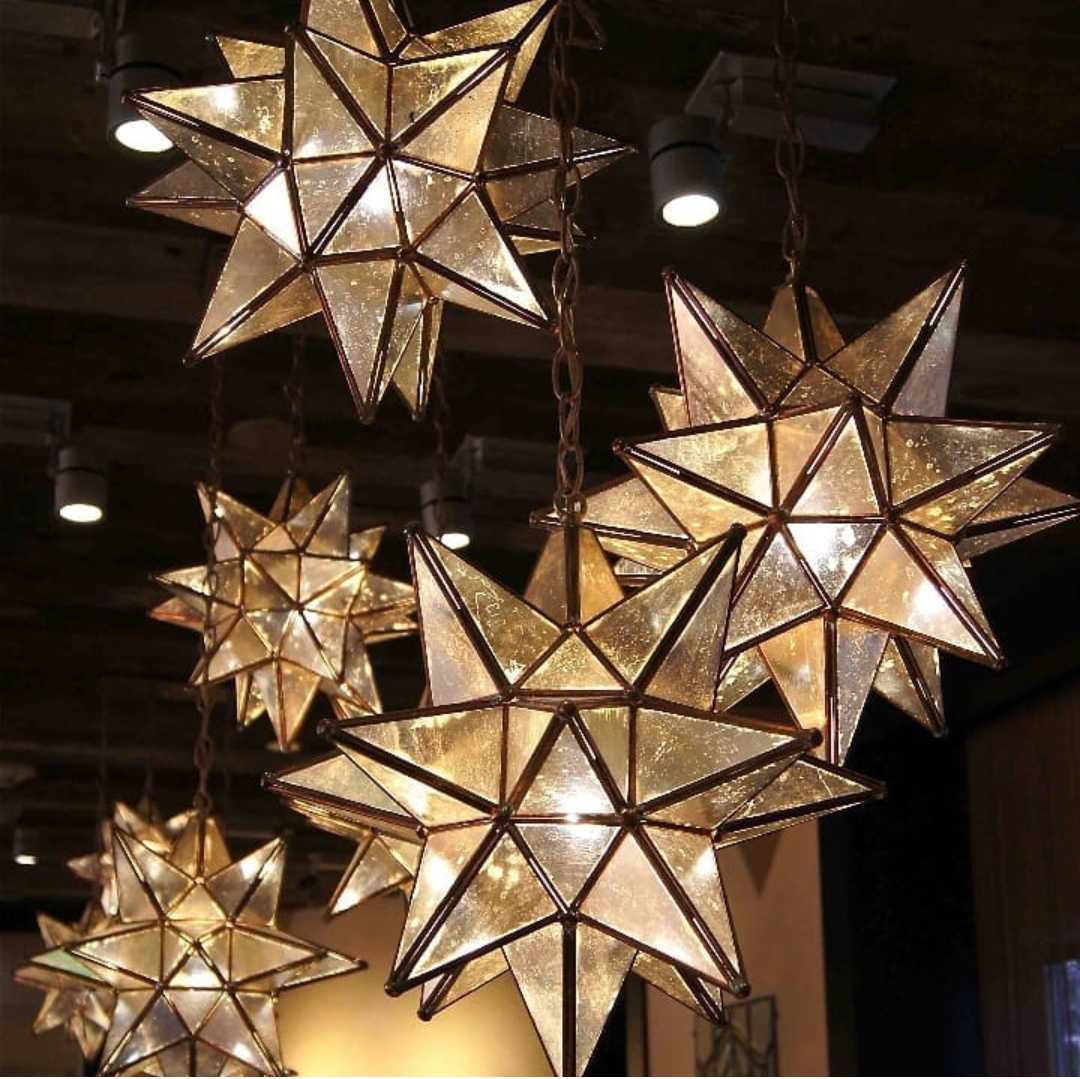 Lanterne lampadari in vetro e metallo Marocco