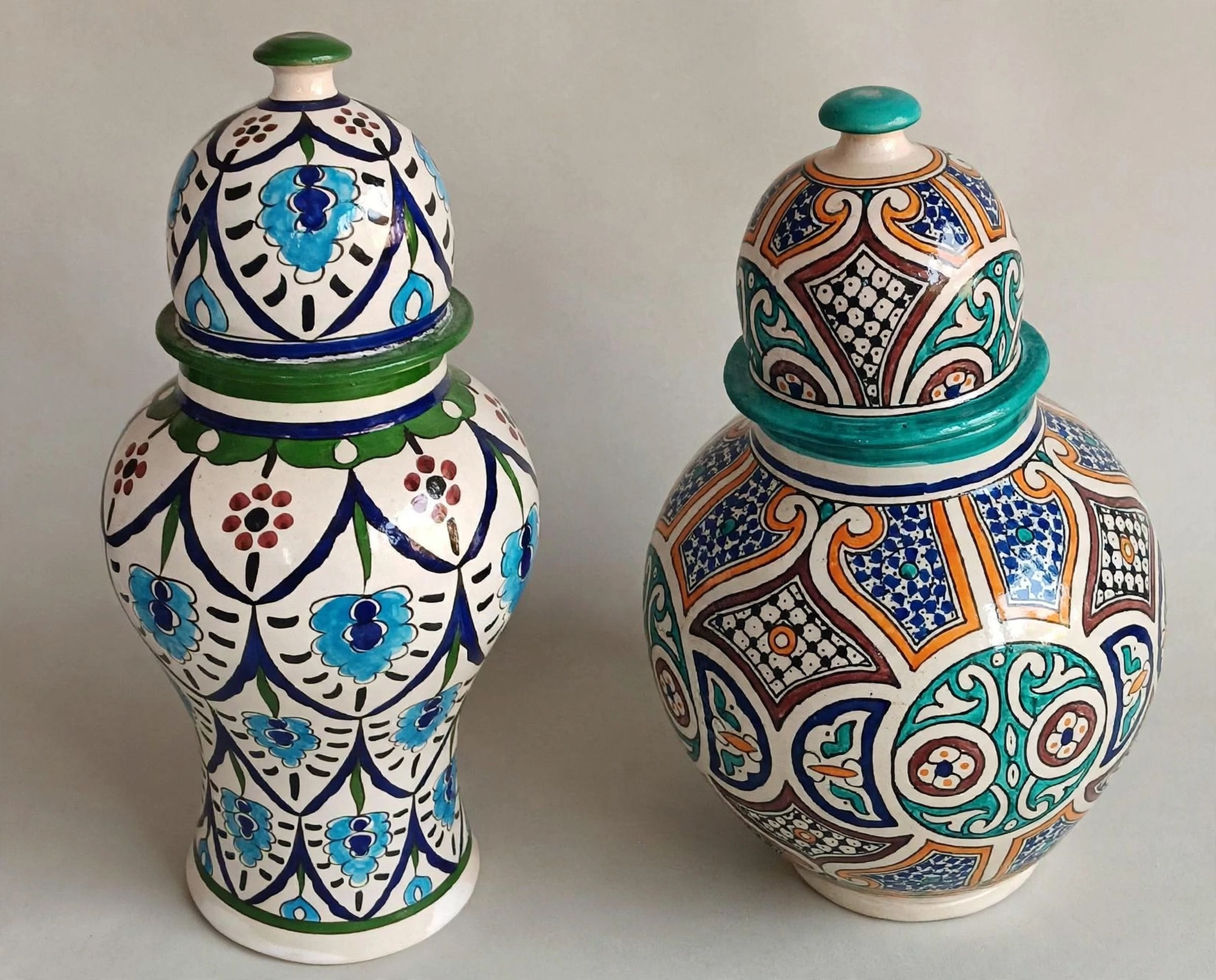 Vaso farmacia tradizionale ceramica H50 H70 H90 e vaso palla D30